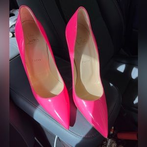 Christian louboutin hot pink red bottom heels